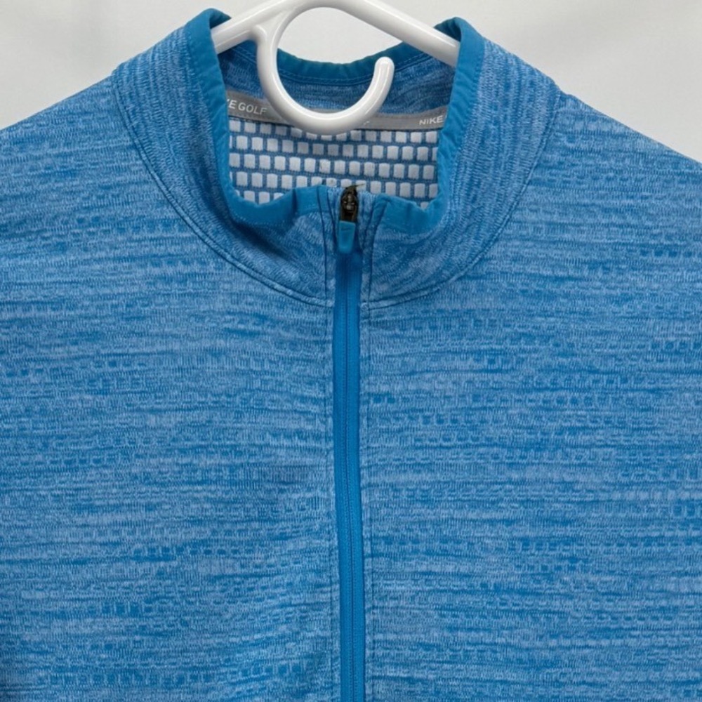 Nike Golf Dri-FIT 1/4 Zip Pullover Blue Heather Space Dye 884965-482 Small